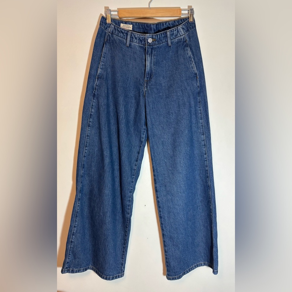 Levi’s Blue Mid Rise Wide Leg 100% Cotton XL Chinos Trouser Jeans 27 X 31 NWOT